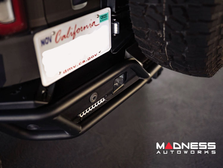 Ford Bronco Rear License Plate Relocation Bracket - Factory Tire Carrier - DV8